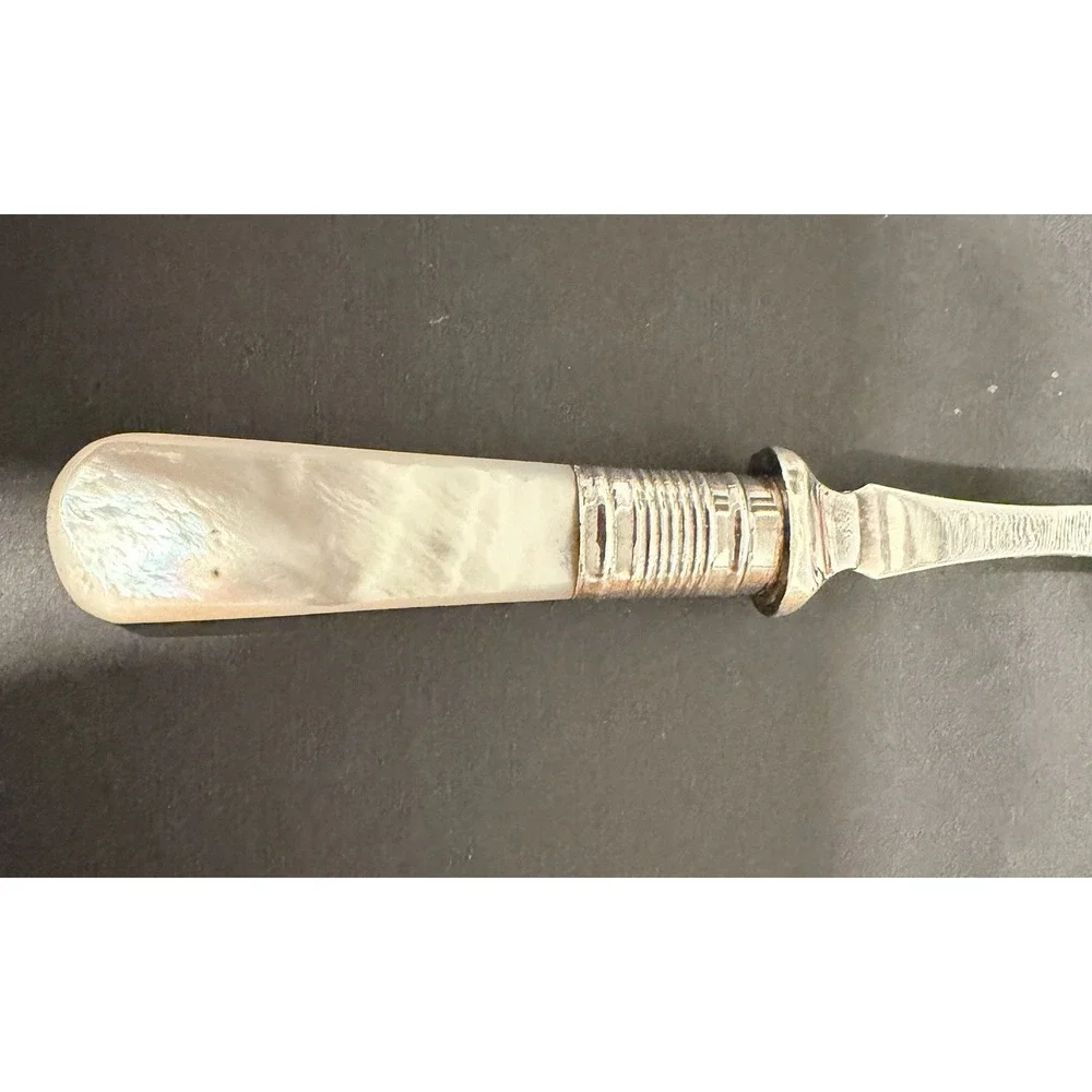 Antique Sheffield Mother of Pearl Handle Serving Set JB S John Blyde EPNS A1